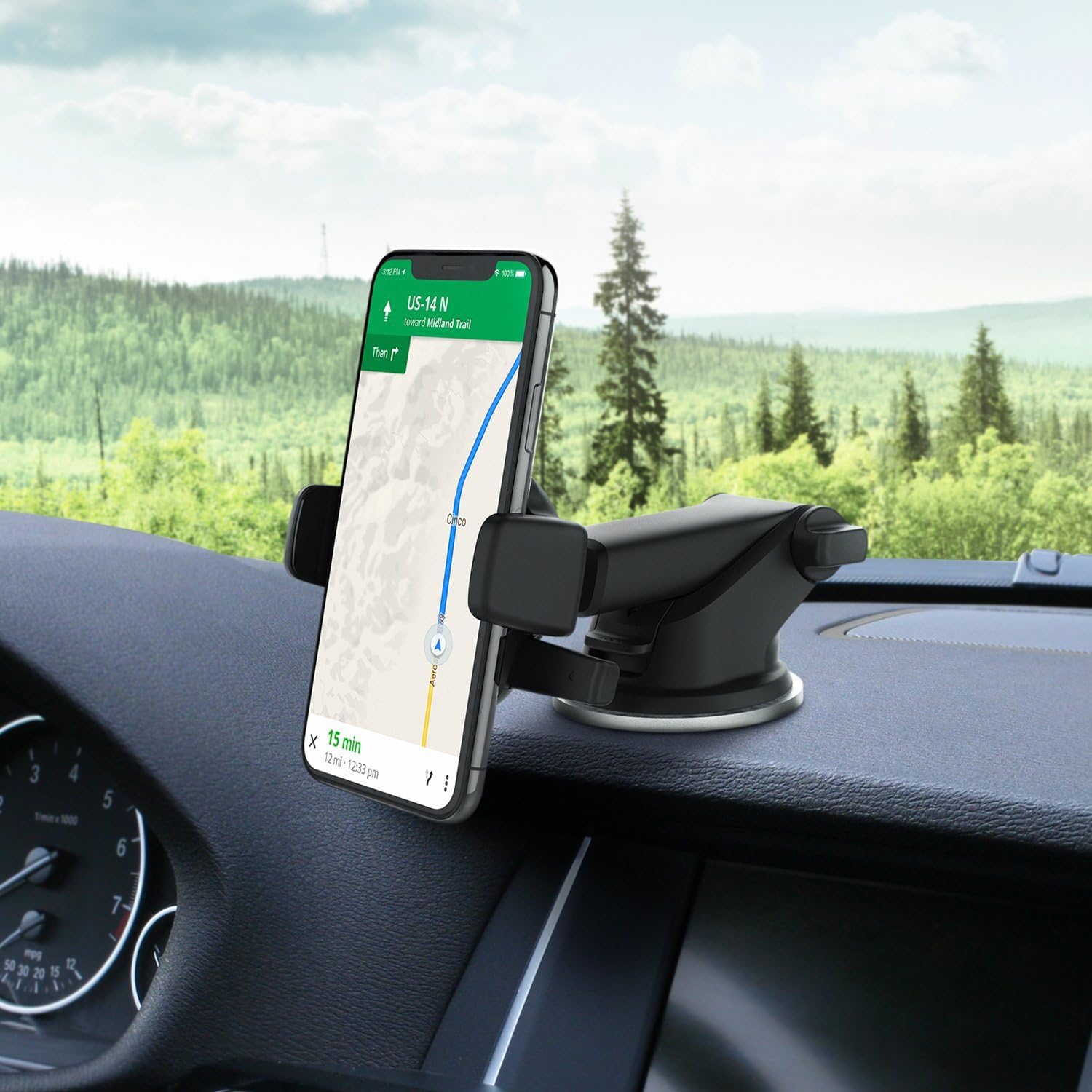 Easy One Touch Mini Dashboard & Windshield Car Mount  ミニ ダッシュボード & ウィンドウシールド 車載スマホホルダー